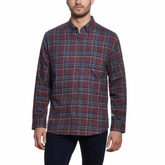Weatherproof Vintage Men’s Flannel Button Down Shirt - Picture 1 of 5